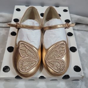 Sophia Webster Mini Bibi Low Top Toddler Girl Size 28, Gold/Rose Gold Color.
